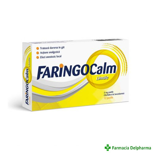 Faringocalm lamaie 3 mg x 12 pastile, Terapia
