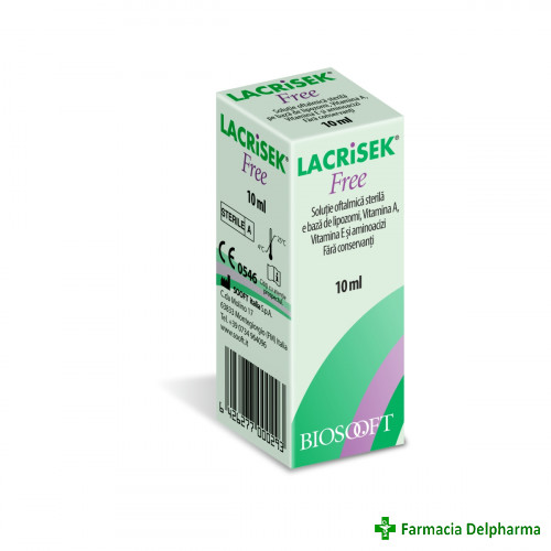 Lacrisek Free picaturi oftalmice x 10 ml, Bio Sooft