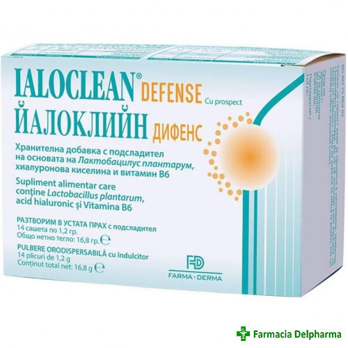 Ialoclean defense x 14 plicuri, Farma-Derma