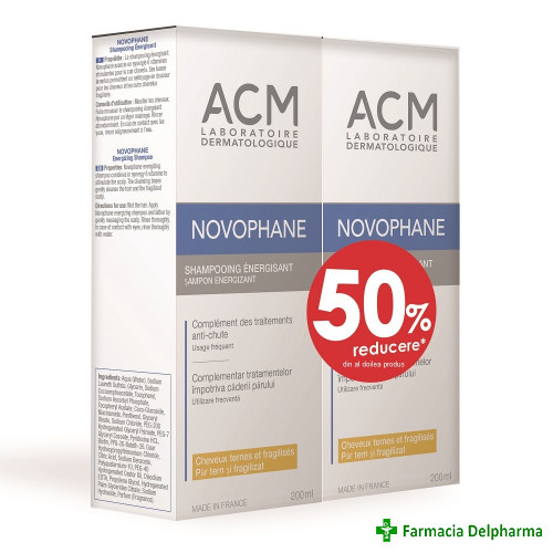 Sampon energizant Novophane x 200 ml 1+1 (50%), ACM