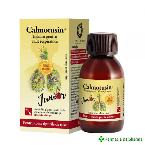 Calmotusin Junior sirop gust cirese x 100 ml, Dacia Plant