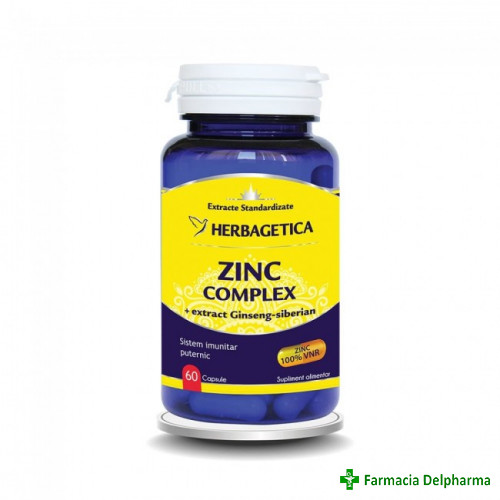 Zinc Complex + Ginseng Siberian x 60 caps., Herbagetica