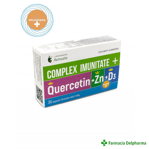 Complex Imunitate Quercetin + Zn + D3 x 30 caps., Remedia