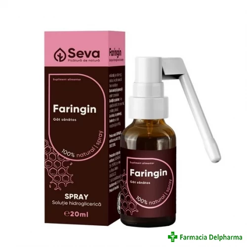 Faringin spray solutie hidroglicerica x 20 ml, Seva