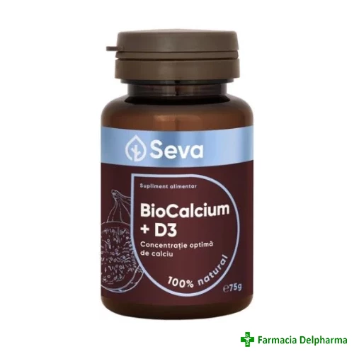 BioCalcium + Vitamina D3 x 60 compr., Seva