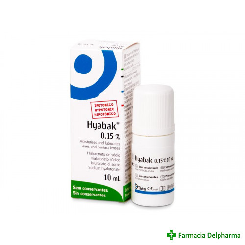 Hyabak 0.15% picaturi oftlamice x 10 ml, Thea