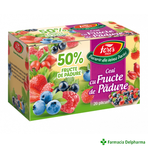 Ceai cu Fructe de Padure (50% fructe) x 20 plicuri, Fares