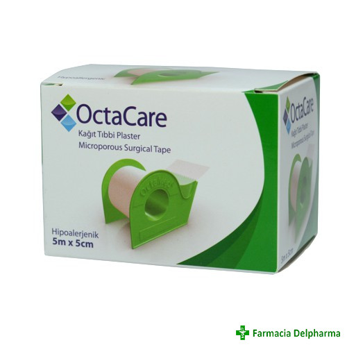 Banda adeziva suport hartie 5 cm x 5 m x 1 buc., OctaCare