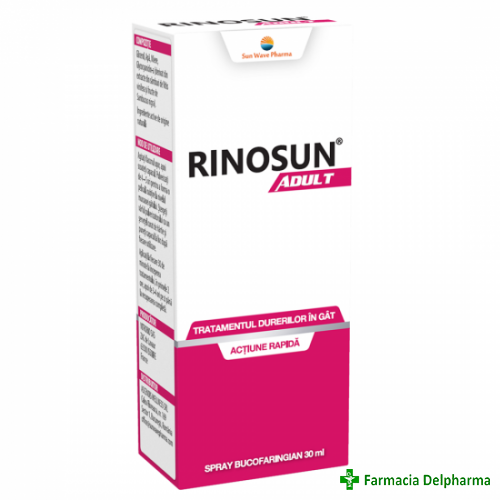 Rinosun Adult spray bucofaringian x 30 ml, Sun Wave