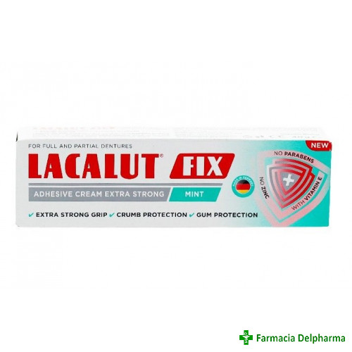 Crema adeziva Lacalut Fix Mint x 40 g, Zdrovit