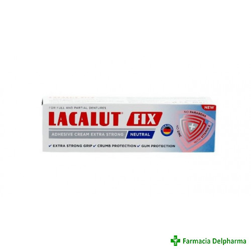 Crema adeziva Lacalut Fix Neutral x 40 g, Zdrovit