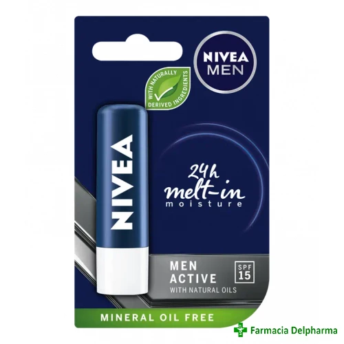 Balsam de buze Men Active x 4.8 g 85152, Nivea Men