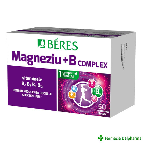 Magneziu + B Complex x 50 compr. film., Beres Pharmaceuticals