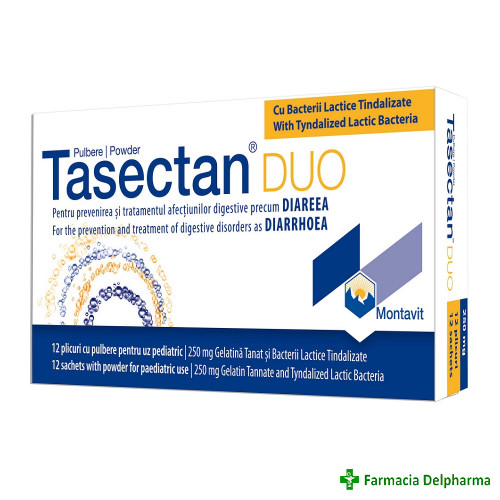 Tasectan DUO copii 250 mg x 12 plicuri, Montavit