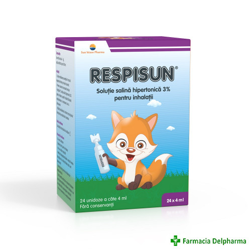 Respisun solutie hipertonica 4 ml x 24 monodoze, Sun Wave