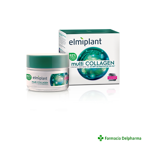 Crema antirid de zi SPF10 Multi Collagen x 50 ml, Elmiplant