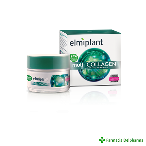 Crema antirid de noapte Multi Collagen x 50 ml, Elmiplant