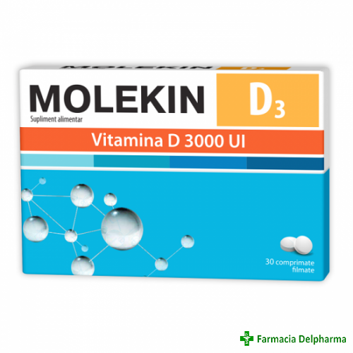 Molekin Vitamina D3 3000UI x 30 compr., Zdrovit