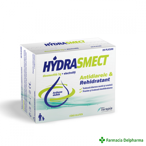 Hydrasmect (Diosmectita 3g) x 20 plicuri, Terapia