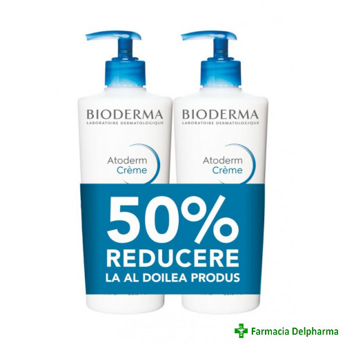 Atoderm Crema parfumata si hidratanta x 500 ml 1+1 (50%), Bioderma