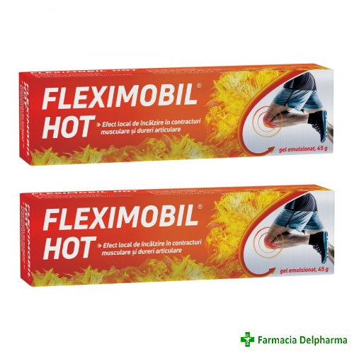 Fleximobil Hot gel emulsionat x 45 g 1+1 gratis, Fiterman