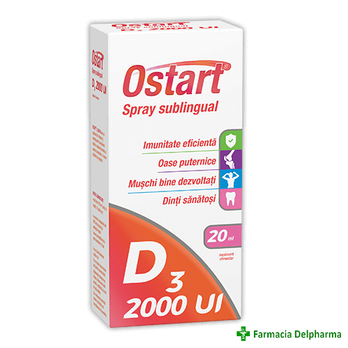 Ostart D3 2000UI spray sublingual x 20 ml, Fiterman
