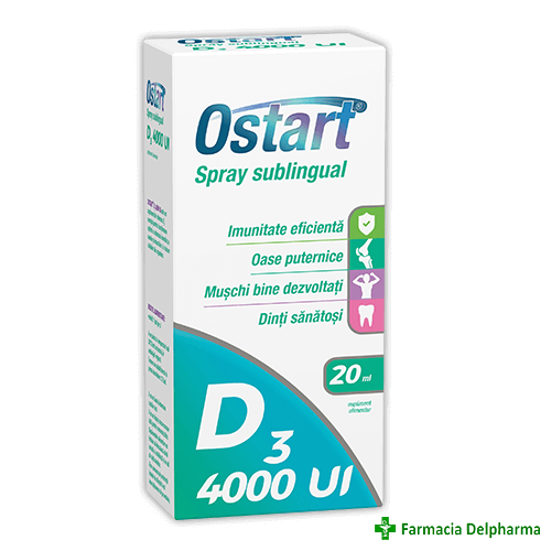 Ostart D3 4000UI spray sublingual x 20 ml, Fiterman