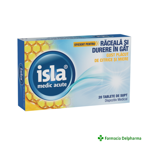 Isla Medic Acute aroma citrice si miere x 20 compr. supt, Engelhard Arzneimittel