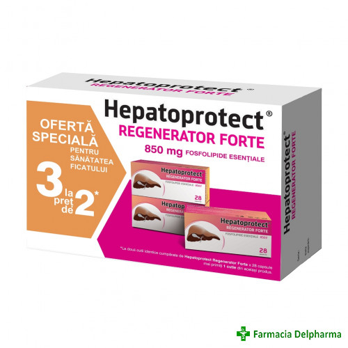 Hepatoprotect Regenerator Forte x 28 caps. 2+1 gratis, Biofarm