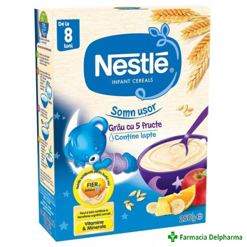 Cereale Somn Usor Grau cu 5 fructe x 250 g, Nestle