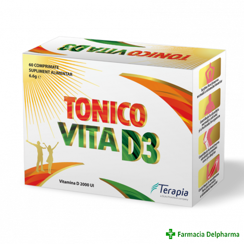 Tonico Vita D3 2000 UI x 60 compr., Terapia