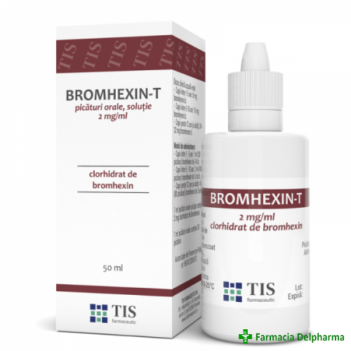 Bromhexin-T 2mg/ml picaturi orale x 20 ml, Tis Farmaceutic