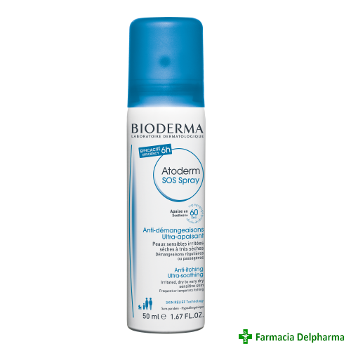 Atoderm SOS spray anti-prurit cu efect calmant x 50 ml, Bioderma