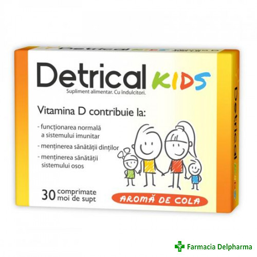 Detrical Vitamina D3 400UI Kids x 30 compr. supt, Zdrovit