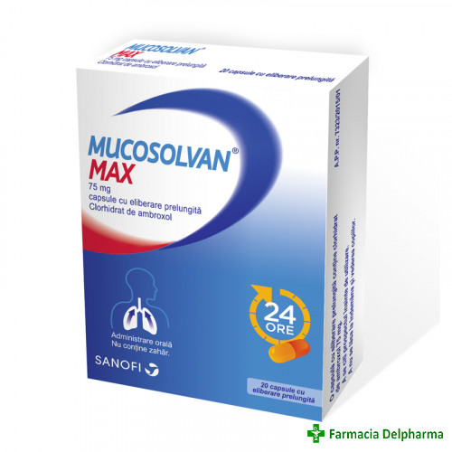 Mucosolvan Max 75 mg x 20 caps., Sanofi
