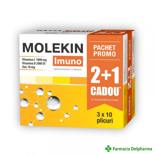 Molekin Imuno x 10 plicuri 2+1 gratis, Zdrovit