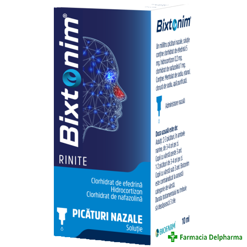 Bixtonim Rinite picaturi nazale x 10 ml, Biofarm