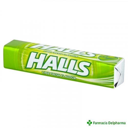 Bomboane cu aroma de lamaie Halls Lime Fresh x 10 buc., Kraft Food