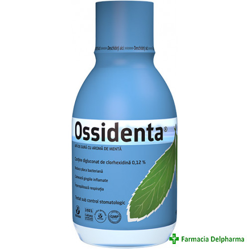 Apa de gura cu menta Ossidenta x 250 ml, Biofarm