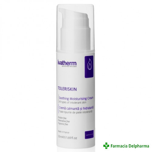 Crema calmanta si hidratanta Toleriskin x 50 ml, Ivatherm