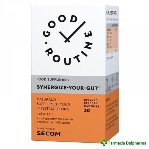 Synergize Your Gut Good Routine x 30 caps. veg., Secom