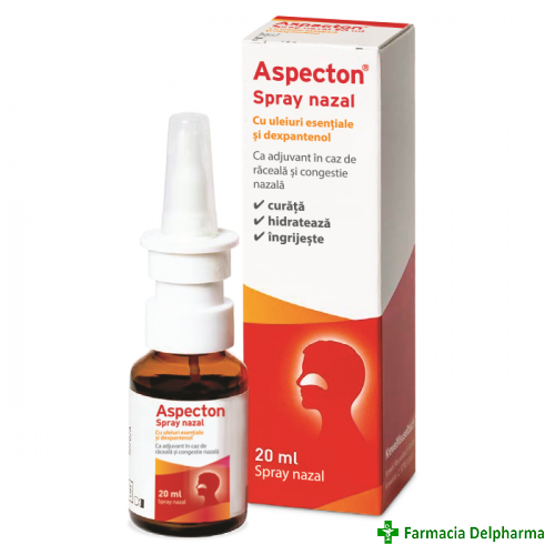 Aspecton spray nazal cu uleiuri esentiale x 20 ml, Krewel Meuselbach