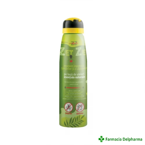 Zet Zet Forte spray impotriva tantarilor si capuselor x 150 ml, Naturpharma