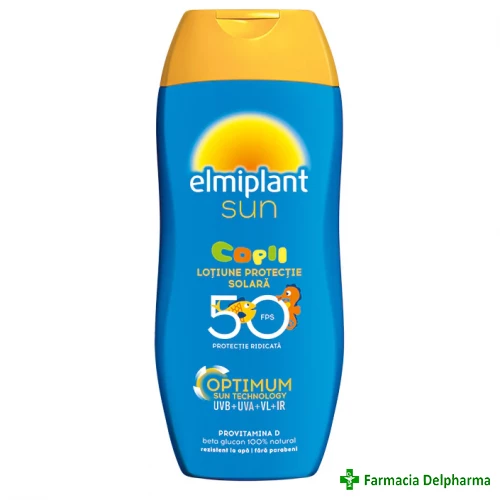 Lotiune protectie solara copii SPF 50 x 200 ml, Elmiplant