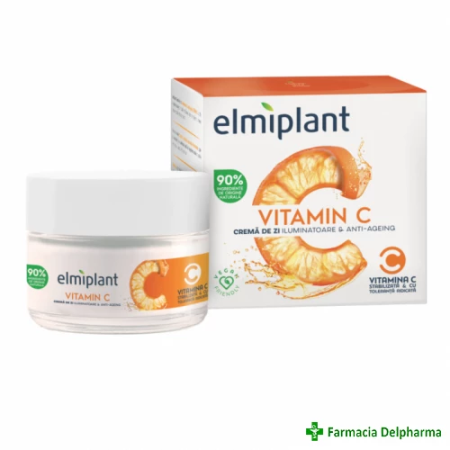Crema de zi iluminatoare Vitamin C x 50 ml, Elmiplant