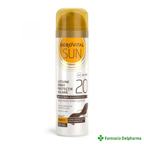 Lotiune spray protectie solara SPF 20 x 150 ml 4644, Farmec