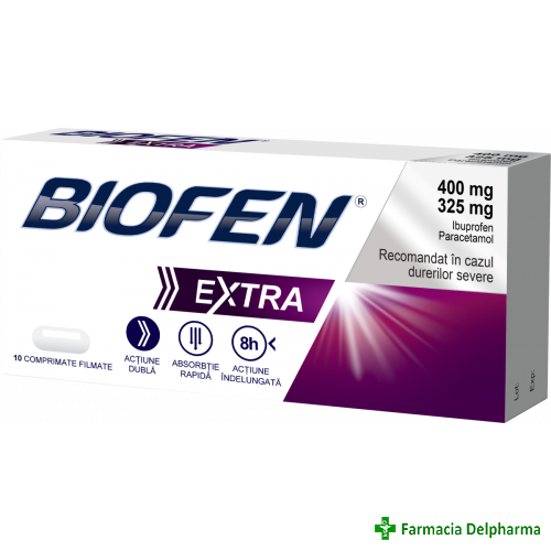 Biofen Extra 400mg/325mg x 10 compr., Biofarm