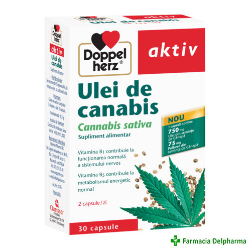 Doppelherz-aktiv ulei de canabis x 30 caps.
