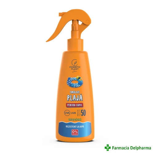 Emulsie pentru plaja copii spray SPF 50 x 200 ml, Cosmetic Plant Sun