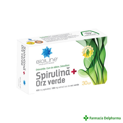 Spirulina + Orz Verde x 30 compr., Helcor